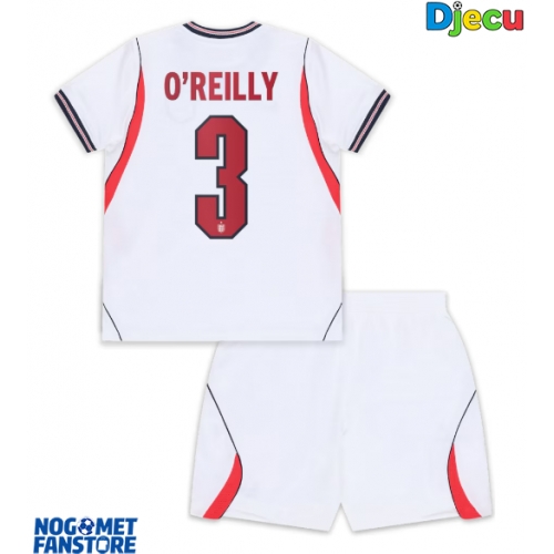 Engleska Nico O'Reilly #3 Domaci Dres za djecu SP 2026 Kratak Rukav (+ Kratke hlače)